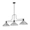 Z-Lite Melange Billiard, 3-Light, 14 In.W x 52 In.L x 21 In.H, Matte Black/Brushed Nickel 725-3MB-MBN - alternate 4